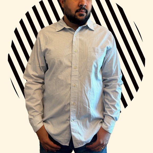 Matt Totillo Light Blue and White Checkered Shirt - Picture 1 of 6